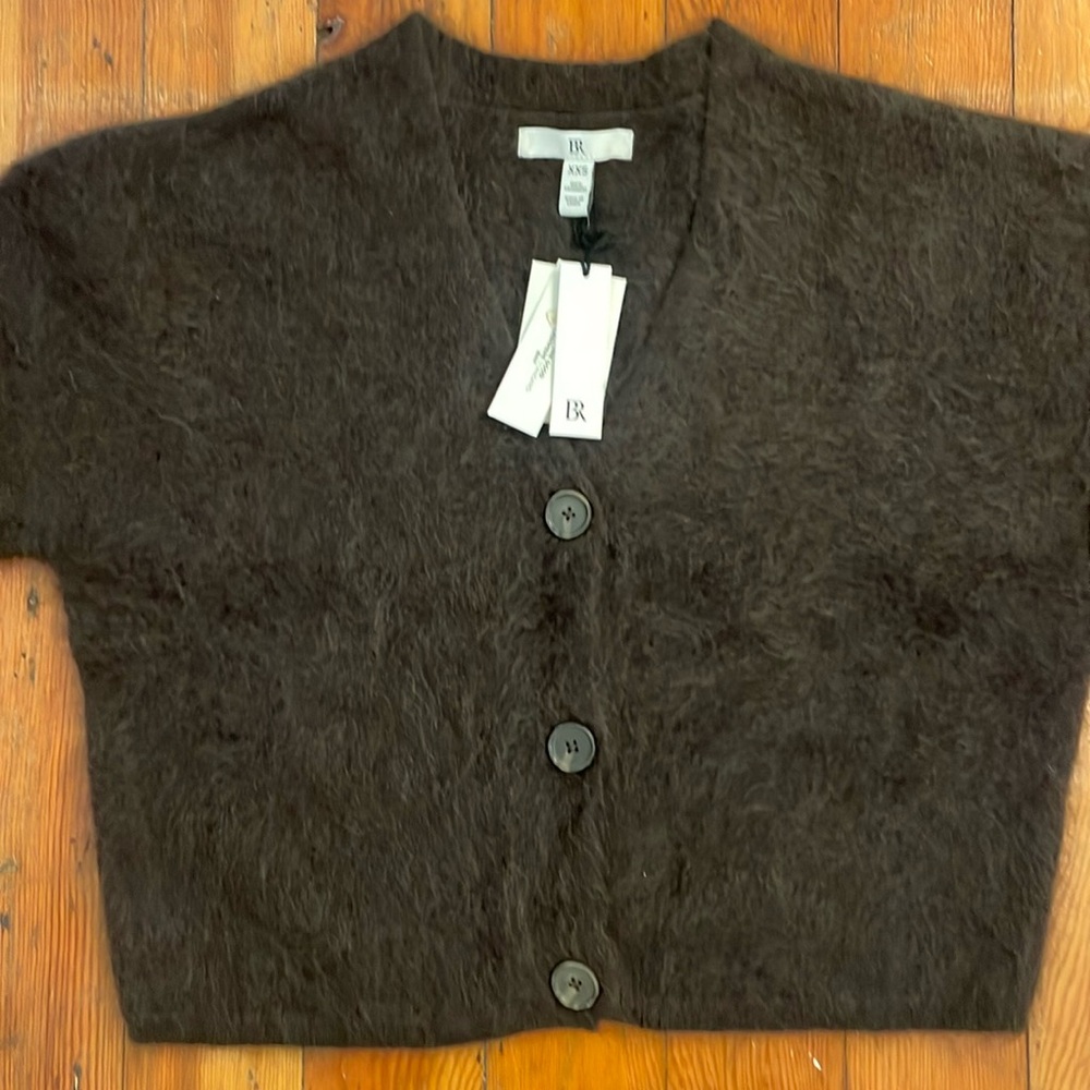 NWT- Banana Republic Dark Brown Brushed Cashmere Cardigan- Women’s